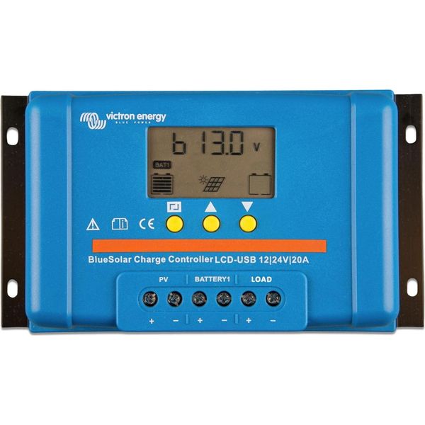 Victron Energy Blue-Solar PWM-LCD&USB Laderegler Pwm 12 V, 24 V 20 A (SCC010020050)-image