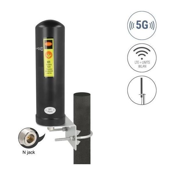Delock 5G Lte Antenne N Buchse 3 - 5 Dbi Omnidirektional Wand- Und Mastmontage Outdoor (96093)-image