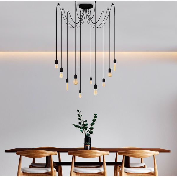 Opviq, Kabluni- Kabluni Ntd, Nero, Lampadario, 186 X 186 Cm, Corpo In Acciaio-image