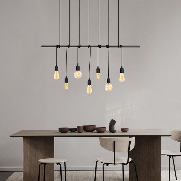 Opviq, Salkım- Salkım Opv, Nero, Lampadario, 120 X 10 Cm, Corpo In Metallo-image