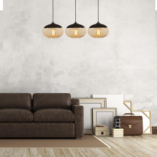 Opviq, Camini - Mr - 871, Lampadario, Nero, Metallo, 75 X 25 X 113 Cm-image