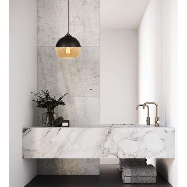 Opviq, Camini - Mr - 869, Lampadario, Nero, Metallo, 20 X 20 X 116 Cm-image