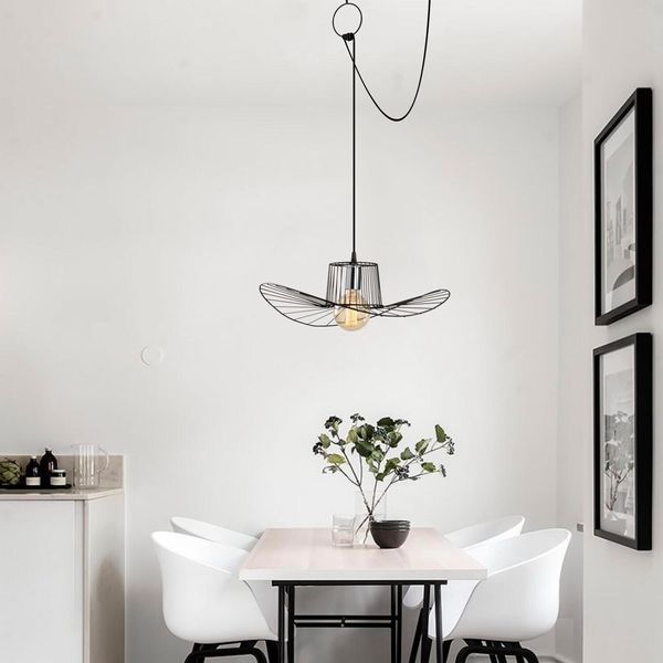 Opviq, Tel - 6726, Lampadario, Nero, Ferro, 108 X 15 X 67 - 82 Cm-image