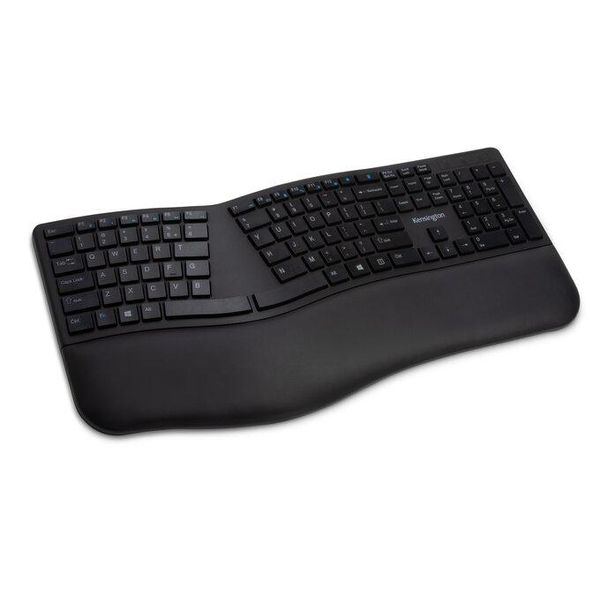 Kensington Profit Ergo Wrlss - Dimensioni Complete (100%) - Cablato E Senza Fili - Rf Senza Fili + Usb - Azerty - Nero-image