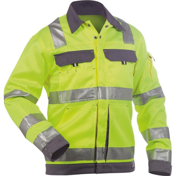 Dassy® Dusseldorf Giacca Da Lavoro Ad Alta Visibilità Neon Yellow/Cement Grey Taglia Xl Lunghezza: Standard-image