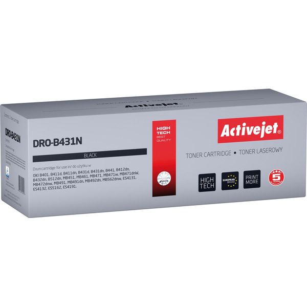 Activejet DRO-B431N Drum (Replacement For Oki 44574302; Supreme; 25000 Pages; Black)-image