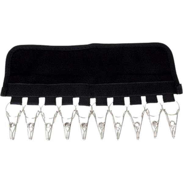 Inf Appendino Portatile In Tessuto Con Clip - Organizer Da Viaggio Pieghevole Nero-image
