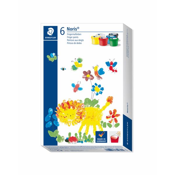 Staedtler® 8816 Noris Club® Colori A Dita, Assortiti, Vasi Di Plastica - 6 X 100 Ml-image