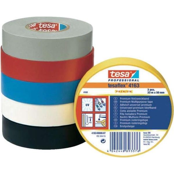 Tesaflex® 4163 (L X B) 33 M X 50 Mm Weiß Pvc 4163-07-07 Inhalt: 1 Rolle(N) (4163-07-07)-image
