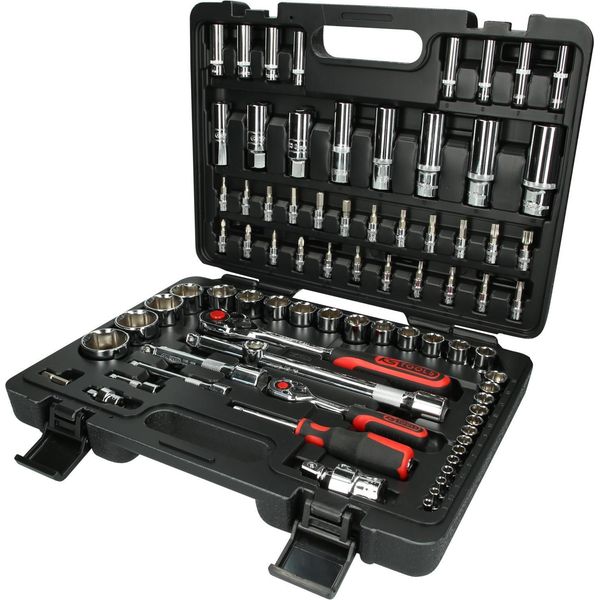 Ks Tools 1/4"+1/2"" Chromeplus Set Di Chiavi A Bussola 78 Pz - 918.0678"-image