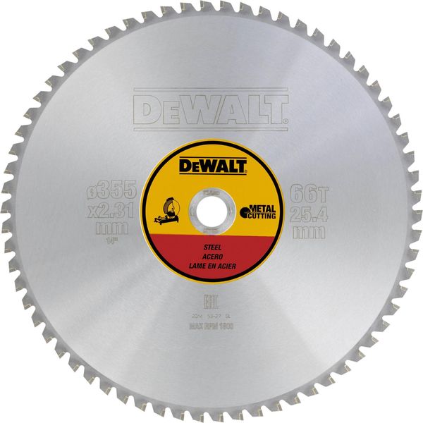 Dewalt DT1926-QZ - Lame Per Seghe Stazionarie 355 X25,4 X66D Per Acciaio-image