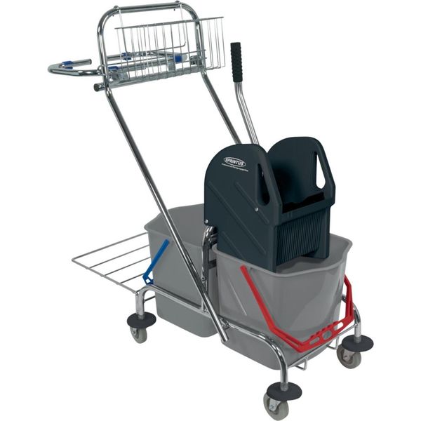 Carrello Di Pulizia 2X17L Secchio, Pressa, Cestino Sta Sprintus-image
