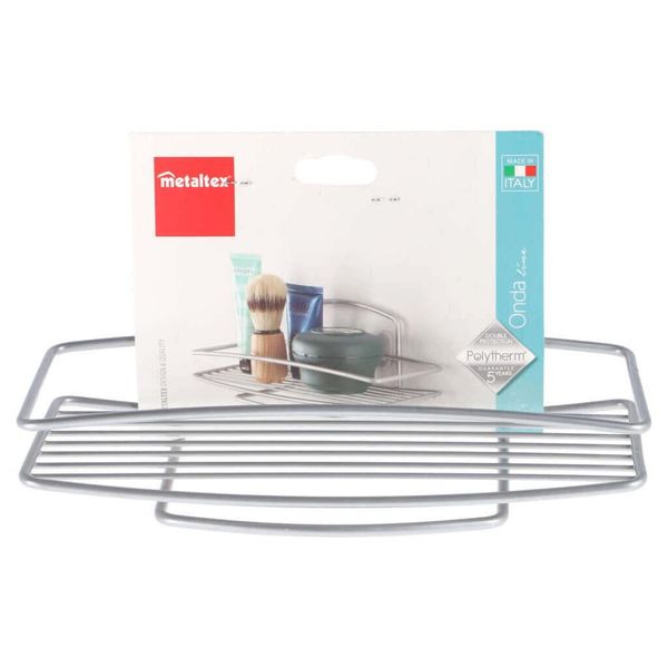 Metaltex Onda Badkamerrek 26X11X11 Cm Zilver-image