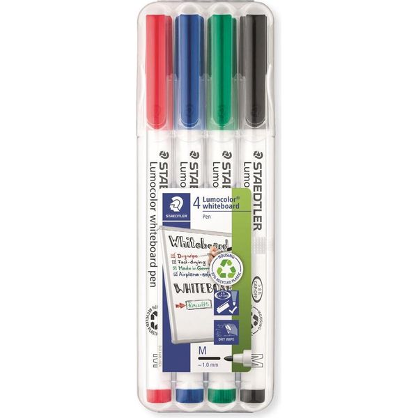 Staedtler Lumocolor Penna Per Lavagna Bianca Confezione Da 4 Pezzi-image