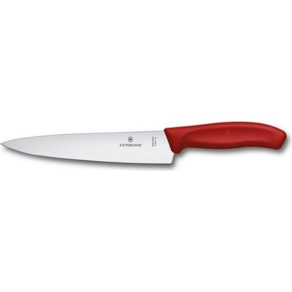 Victorinox 6.8001.19B - Coltello Da Tavola - Costruzione Monoblocco - Acciaio Inox - Acciaio Inox - Rosso - Elastomero Termoplastico-image