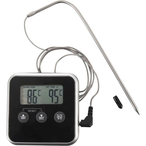 Termometro Da Cucina Digitale Con Sonda, Display E Timer-image