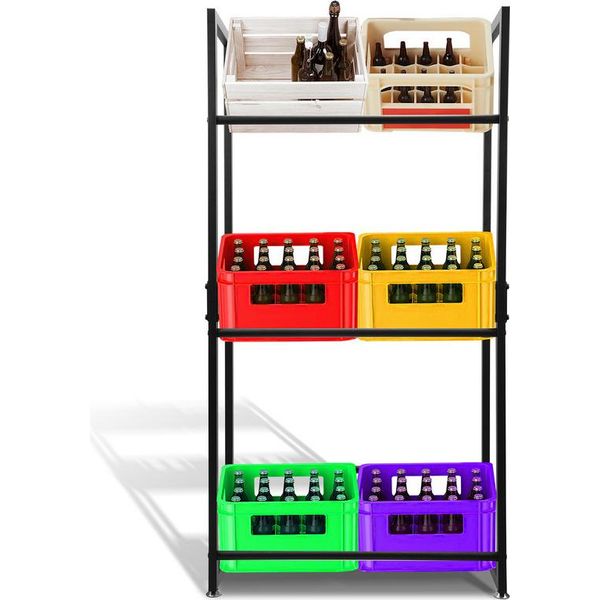 Tolletour 3X Portacasse Per Bevande Scaffale Per Casse Per Bevande Portacasse Per Birra Casse Per Bevande In Metallo 105X32X85Cm-image