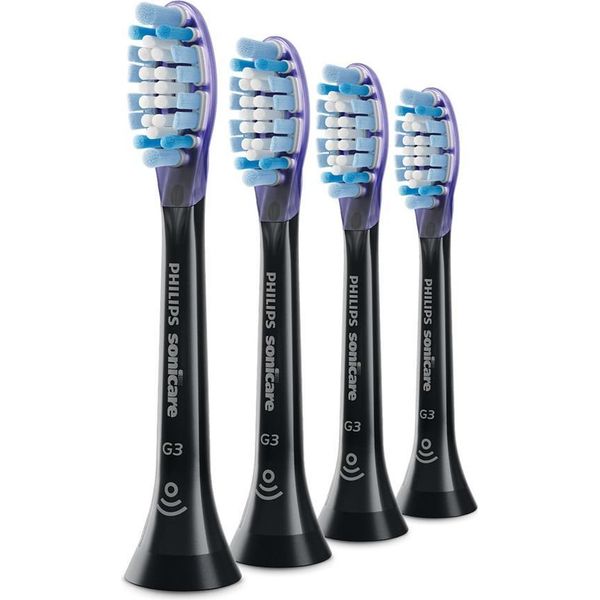 Philips Premium Gum Care HX9054/88 Testine (Confezione Da 4), 4 Pezzi, Nere, 3 Mesi, Morbide, 62000 Movimenti Al Minuto, Philips-image