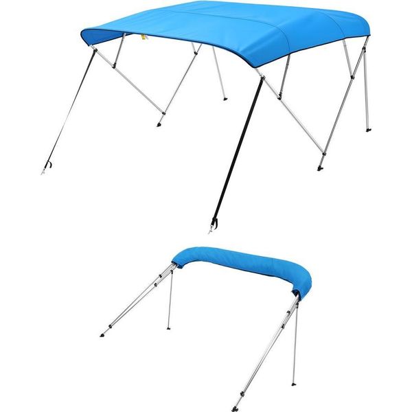 Bimini Top Copribarca - Tettuccio Parasole Blu 4 Archi 185-198Cm - Protezione Per Barche-image