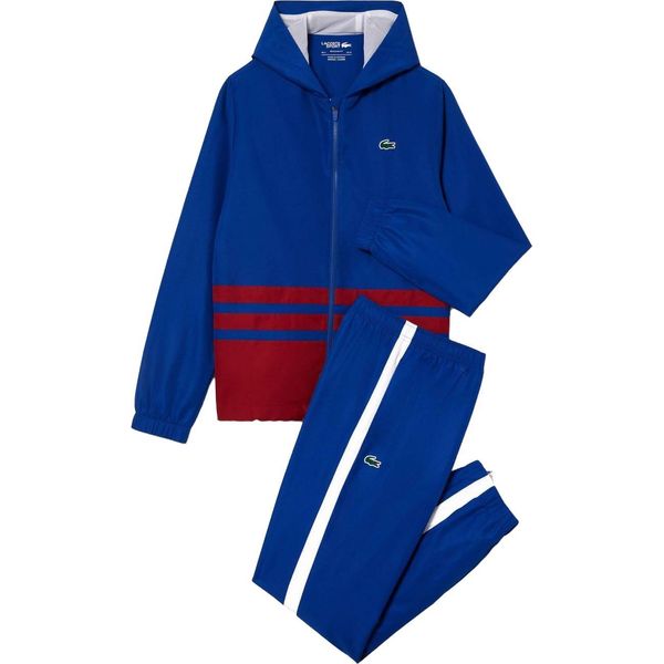 Lacoste - Tuta Sportiva Da Uomo - Tennis GT5021 (Xs) (Marina Scuro/Bordeaux/Bianco)-image