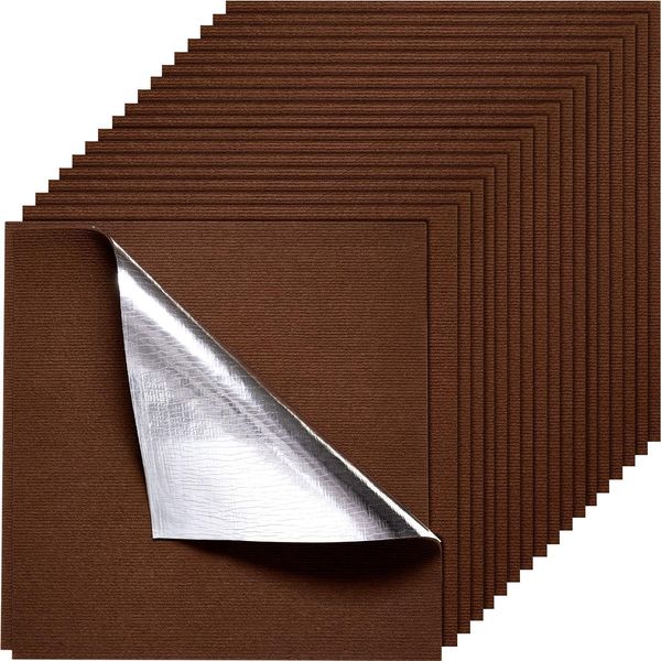 Vevor Quadrotte Di Moquette 609,6 X 609,6 X 5 Mm, Confezione Da 20, Moquette Autoadesiva Con Una Superficie Di 7,4 M², Pavimentazione In Moquette, Facile Sostituzione Fai Da Te Per Soggiorno E Ufficio, Marrone Scuro-image