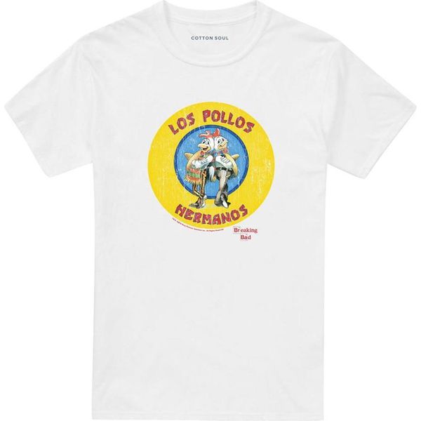 Breaking Bad - Maglietta "Los Pollos Hermanos"" Per Uomo/Donna Unisex TV20854 (Xl) (Bianco)"-image