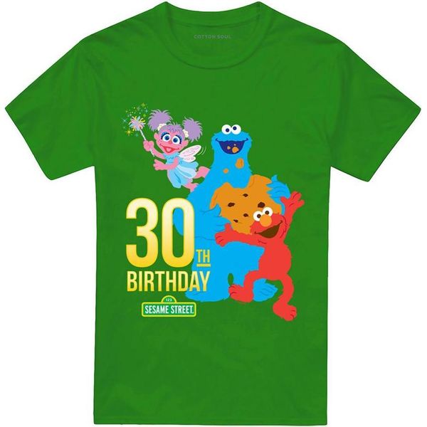 Sesame Street - Maglietta Uomo/Donna Unisex TV21496 (S) (Irish Green)-image