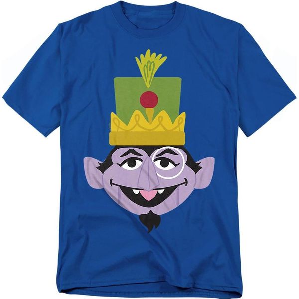 Sesame Street - Maglietta Per Uomo/Donna Unisex, Disegno Natalizio TV21498 (S) (Blu Reale)-image