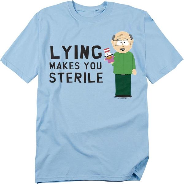 South Park - Maglietta "Mentire Rende Sterili"" Per Uomo/Donna Unisex TV21607 (Xxl) (Azzurro)"-image
