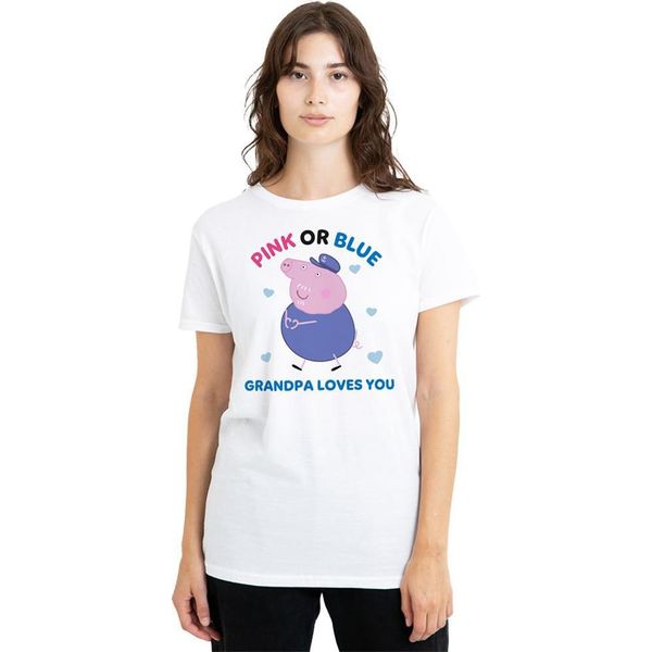 Peppa Pig - Maglietta "Nonna Pig Ti Ama"" Rosa O Blu Per Donna TV21650 (S) (Bianco)"-image
