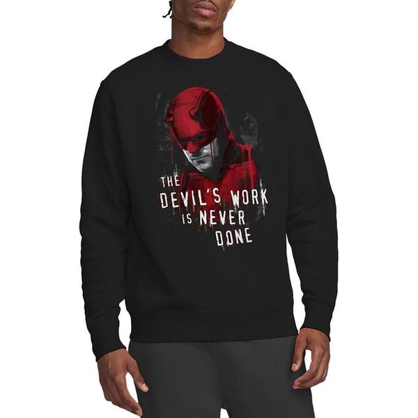 Daredevil - Felpa "Born Again The Devil's Work Is Never Done"" FüR Herren/Damen Unisex TV21952 (S) (Schwarz)"-image