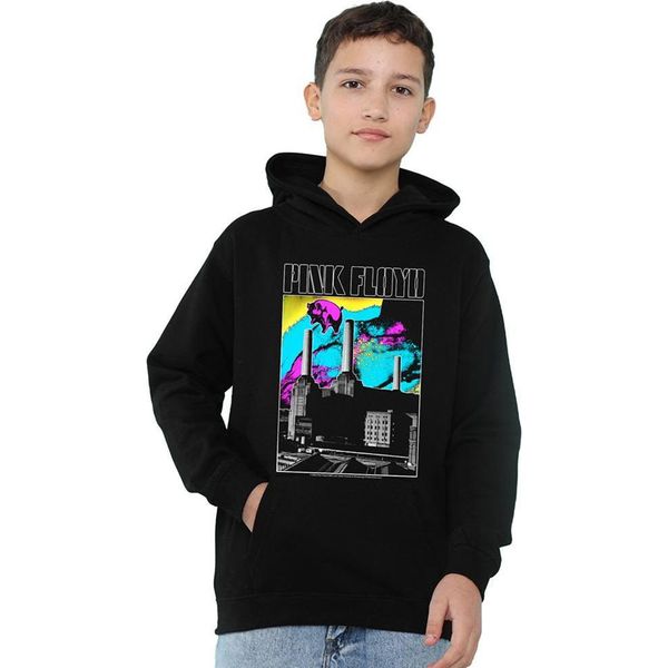 Pink Floyd - Felpa Con Cappuccio "Animals Sky"" Per Bambini, Pullover TV21986 (128) (Nero)"-image