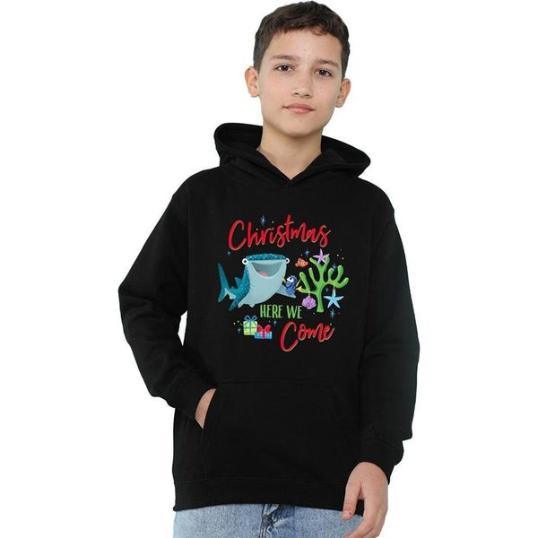 Alla Ricerca Di Nemo - Felpa Con Cappuccio Per Bambini "Natale, Eccoci"" TV22234 (116) (Nero)"-image