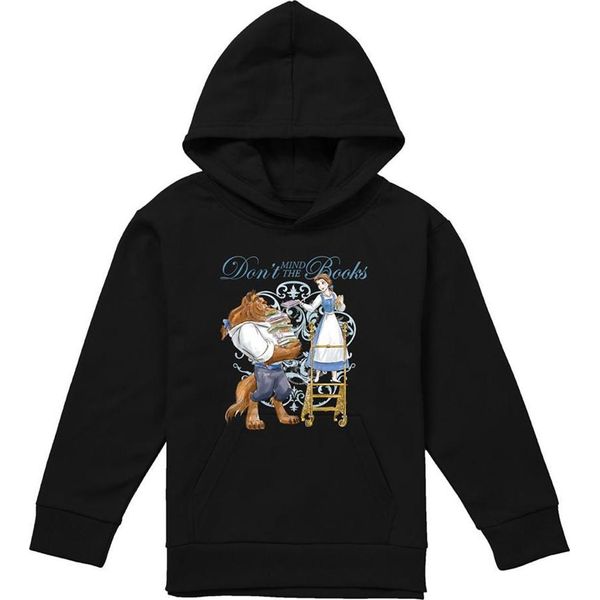La Bella E La Bestia - Kapuzenpullover Per Bambini "Non Badare Ai Libri"" TV22235 (128) (Schwarz)"-image