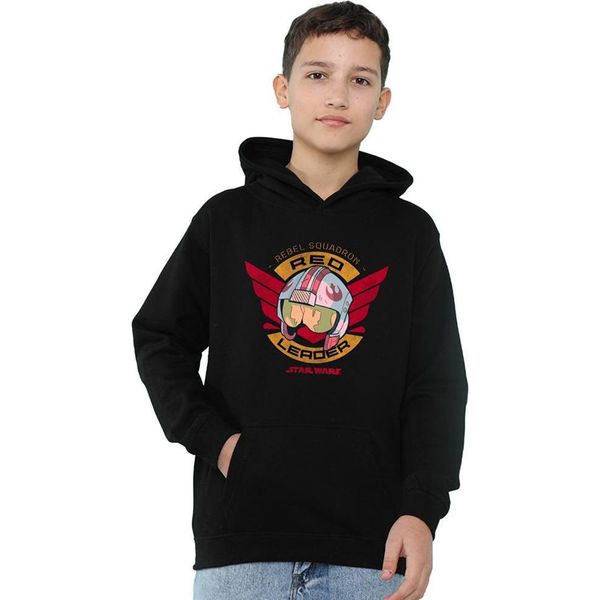 Star Wars - Felpa Con Cappuccio "Red Leader"" Per Bambini TV22379 (116) (Nero)"-image
