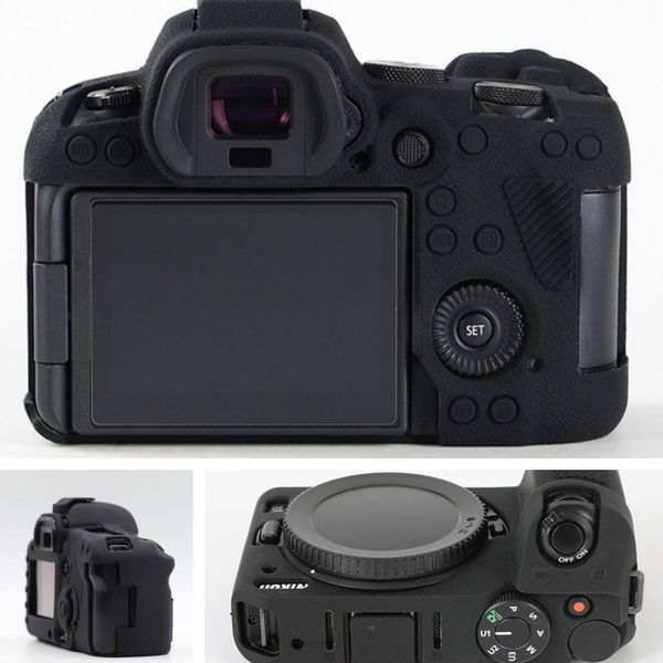 Inf Custodia Protettiva In Silicone Nero Per Canon Eos R50 - Antigraffio-image