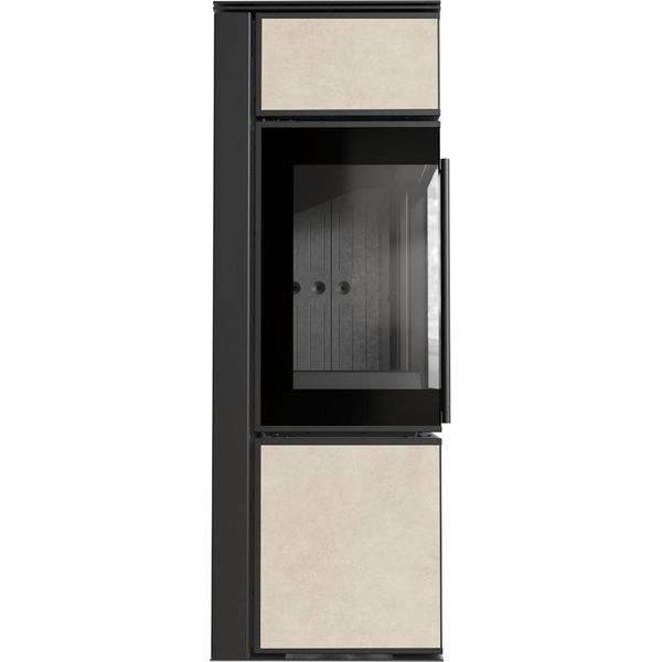Stufa In Acciaio Kratki Tora/S 8 Kw Ø 150 Quarzo Sinterizzato Fokosrivestimento Nero-image