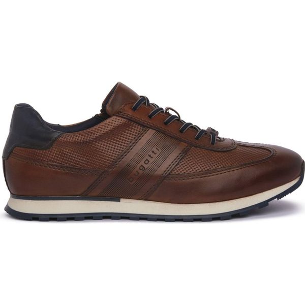 Bugatti Scarpa Bassa Stringata Da Uomo Ivar Marrone-Blu-Bianco, Colore:Marrone, Eu Size:43-image