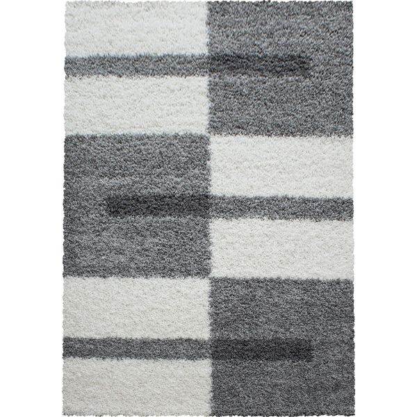 Teppium Tappeto Shaggy A Pelo Alto Design A Quadri Morbido Soffice E Accogliente Per Soggiorno Moderno, Dimensioni: 280X370 Cm-image
