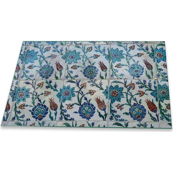 Piastra Di Copertura Del Piano Cottura Piastra Di Copertura Del Piano Cottura In Ceramica 1 Pezzo 80X52 Blu Protezione-image