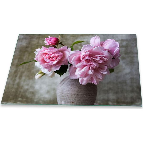 Piastra Di Copertura Del Piano Cottura Piastra Di Copertura Del Piano Cottura In Ceramica 1 Pezzo 80X52 Protezione Rosa-image