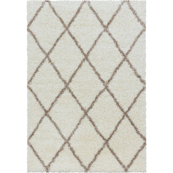 Teppium Tappeto A Pelo Alto Per Soggiorno Design Moderno A Rombi Shaggy Morbido Soffice E Accogliente, Dimensioni: 80X250 Cm-image