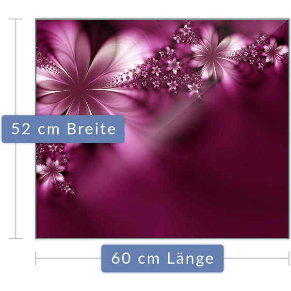 Piastra Di Copertura Del Piano Cottura Piastra Di Copertura Del Piano Cottura In Ceramica 1 Pezzo 60X52 Protezione Rosa-image