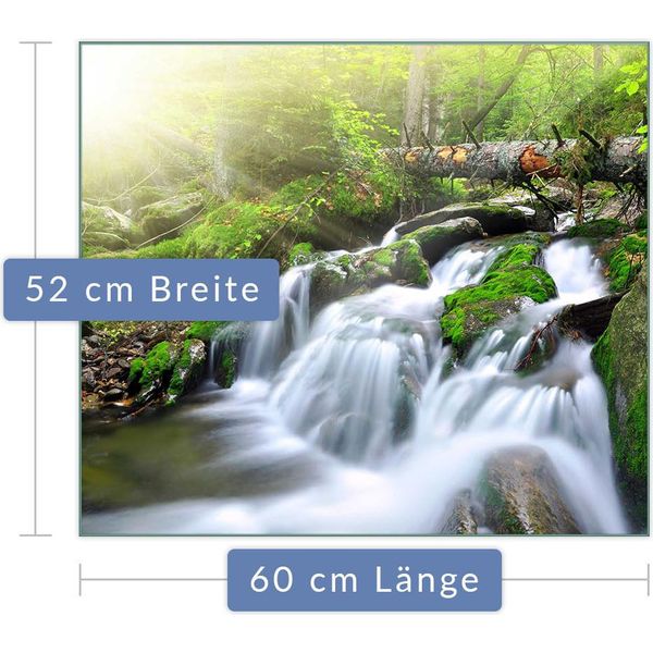 Piastra Di Copertura Del Piano Cottura Piastra Di Copertura Del Piano Cottura In Ceramica 1 Pezzo 60X52 Vetro A Cascata-image
