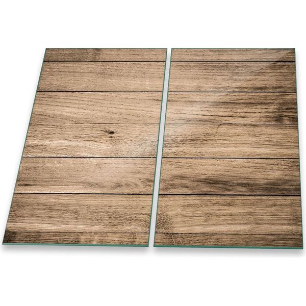 Piastre Di Copertura Del Piano Di Cottura Piastre Di Copertura Del Piano Di Cottura In Ceramica Vetro Legno 2X30X52 Universale 2 Pezzi-image