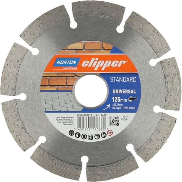 Norton Clipper Disco Diamantato Standard Universal Ø 125 Mm 22,23 Mm-image