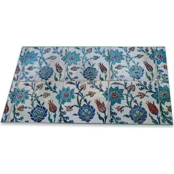 Piastra Di Copertura Del Piano Cottura Piastra Di Copertura Del Piano Cottura In Ceramica 1 Pezzo 90X52 Blu Protezione-image