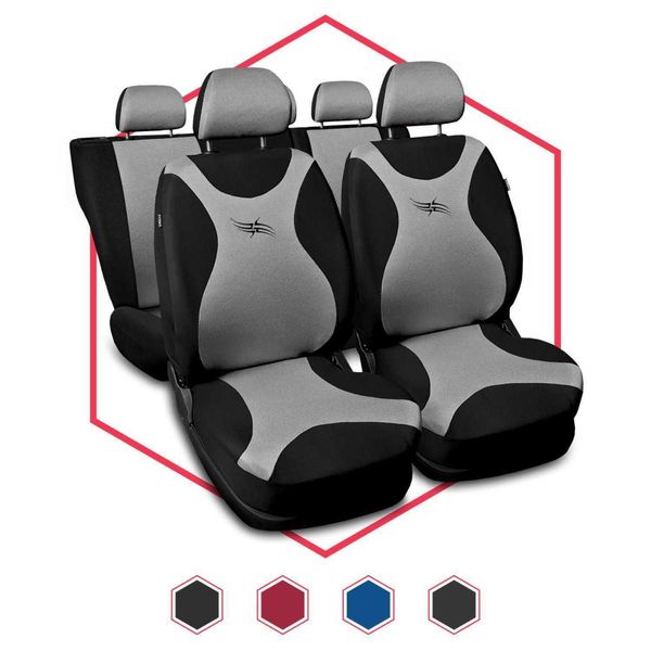 Coprisedili Auto Set Coprisedili Universali Per Auto Per Fiat Seicento Silver Turbo-image