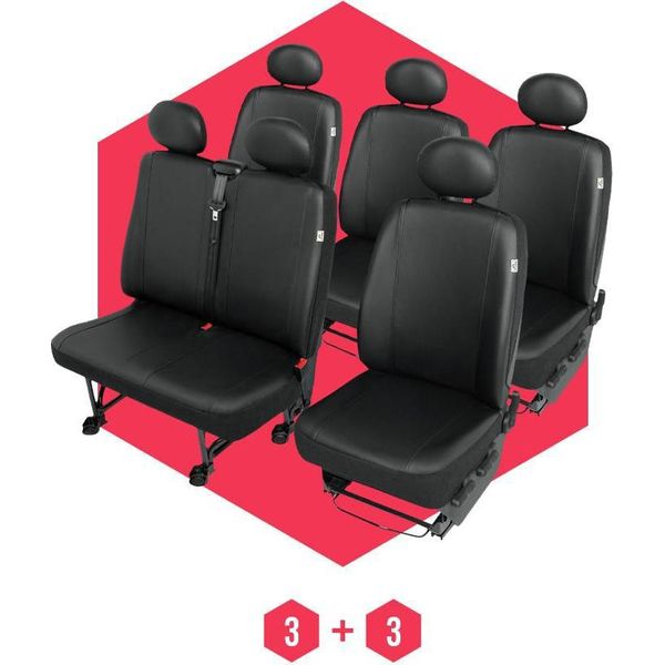 Coprisedili Auto Coprisedili Universali Per Mercedes Vito Iii (14-) Nero 6 Sedili-image