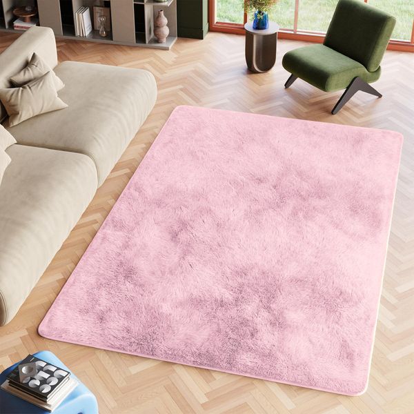Tappeto Tapiso Silk Moderno Rosa Soggiorno ÖKotex 80 X 150 Cm-image